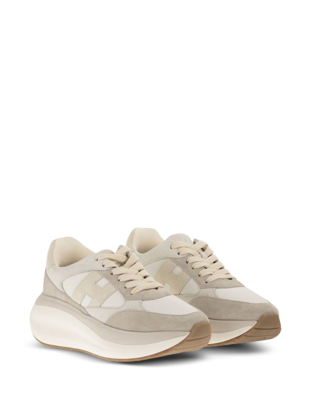 HOGAN Sneakers H714 beige e grigio