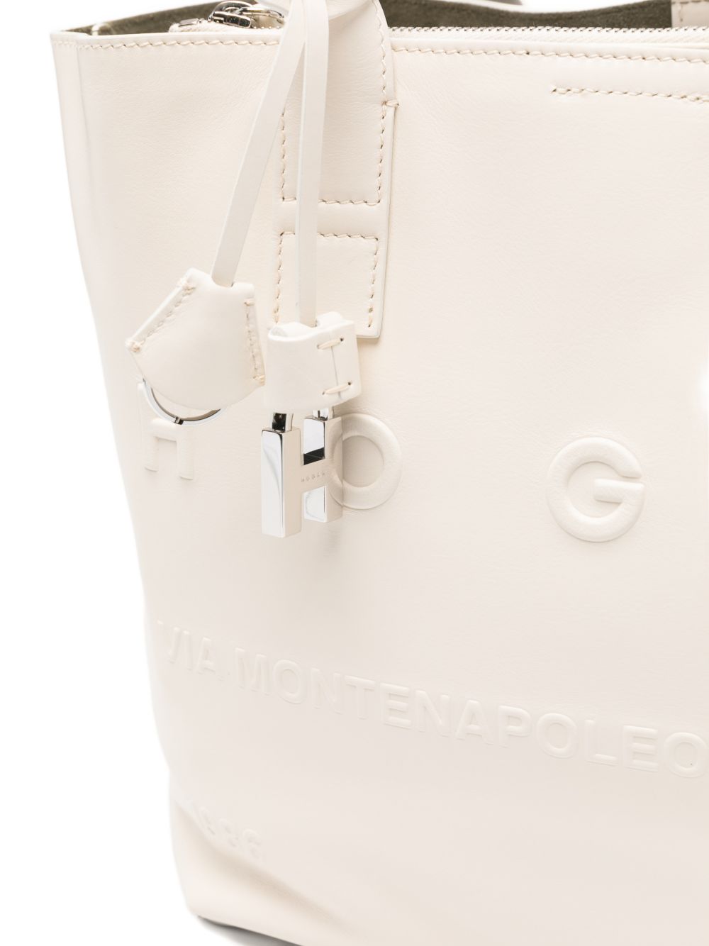HOGAN Borsa shopping in pelle bianca