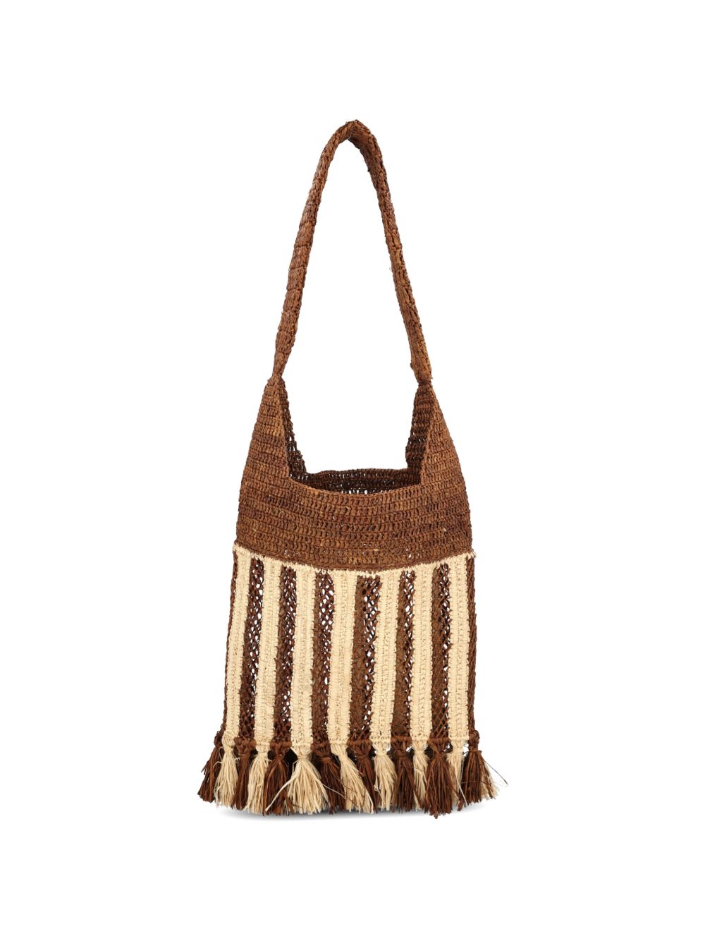 ISABEL MARANT Borsa Praia small in rafia a righe