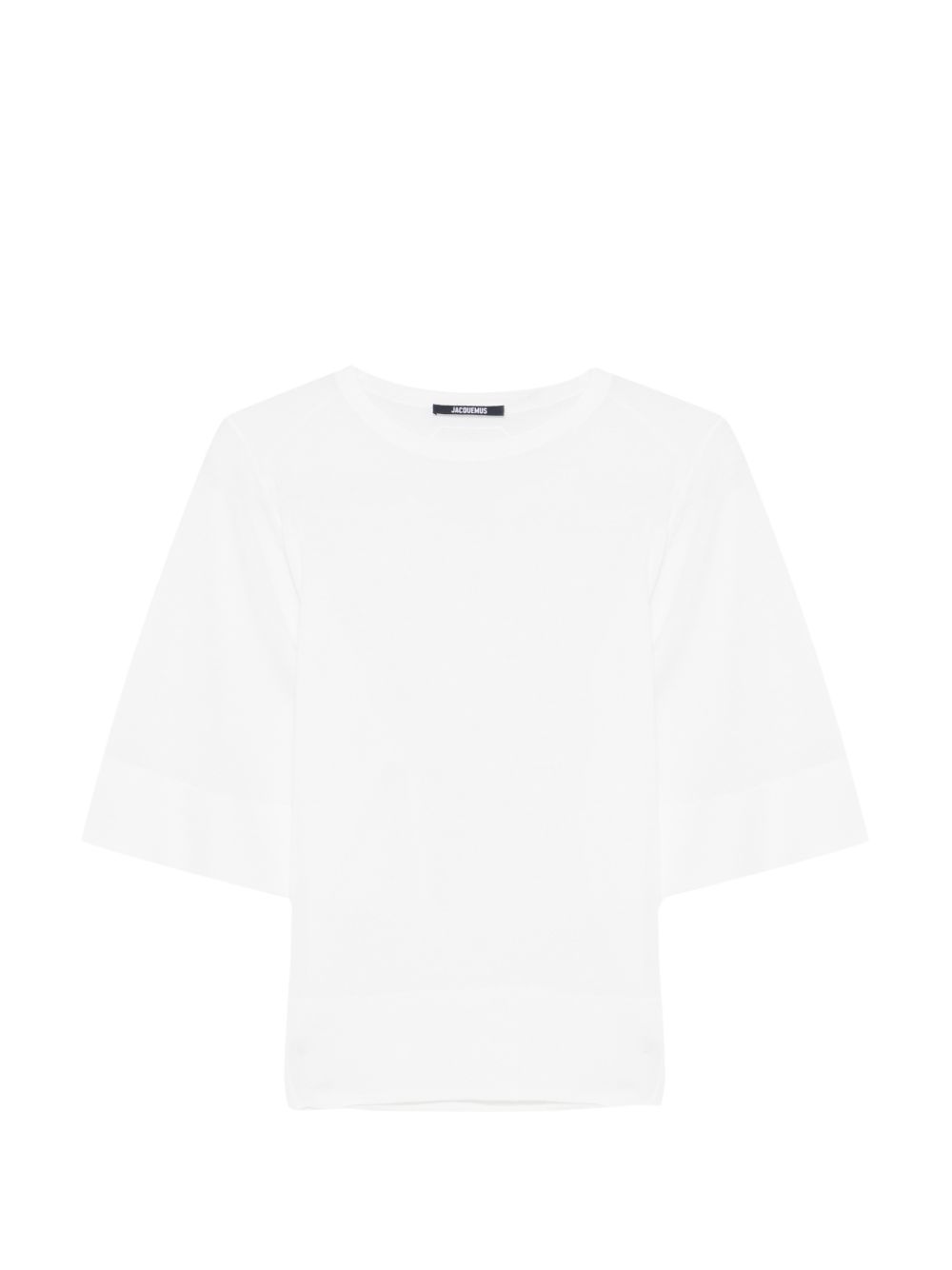 JACQUEMUS Maglia Mananco bianca in lana e seta
