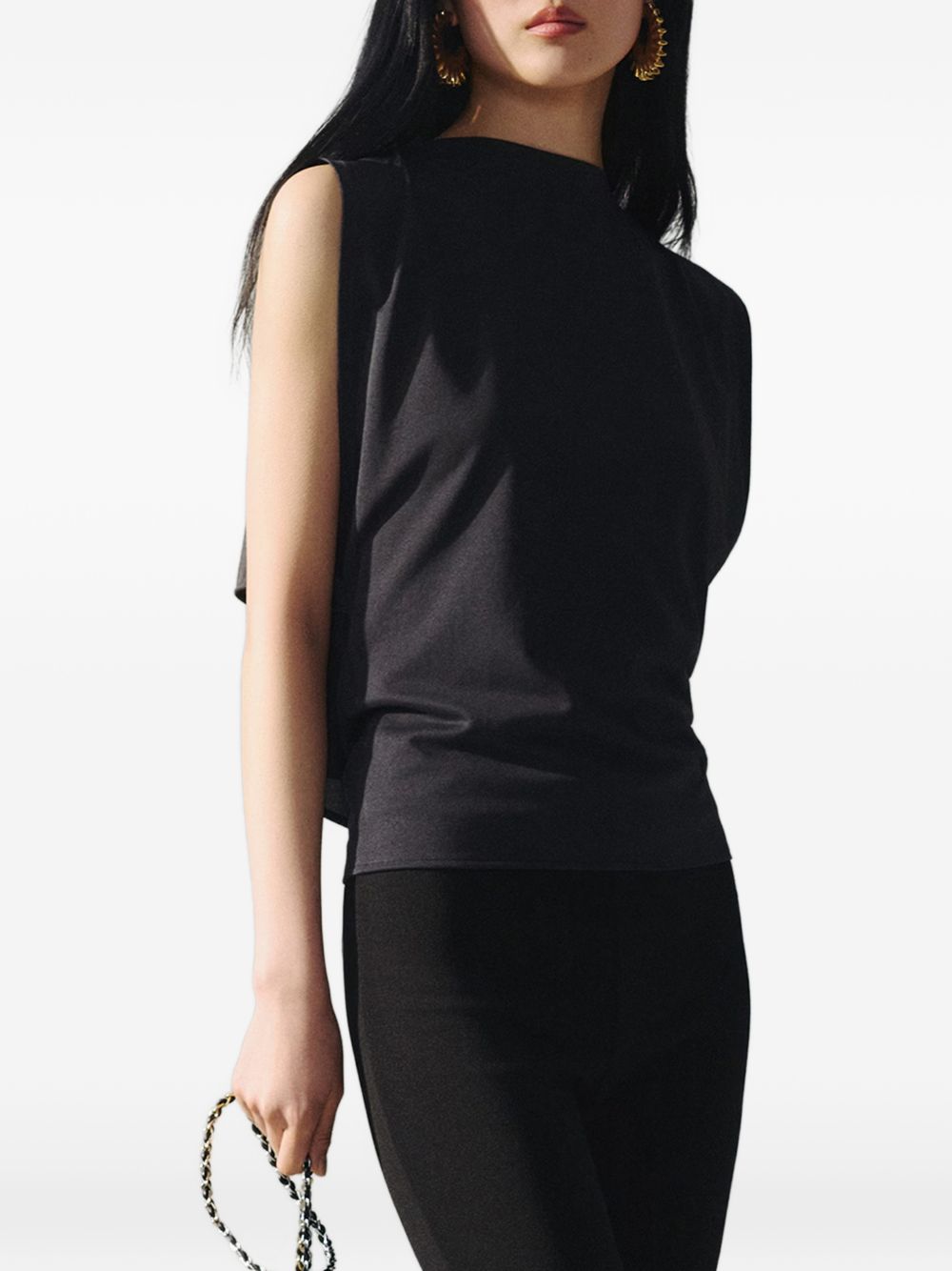 JACQUEMUS Top Canotta Moisson con nodo sulla schiena