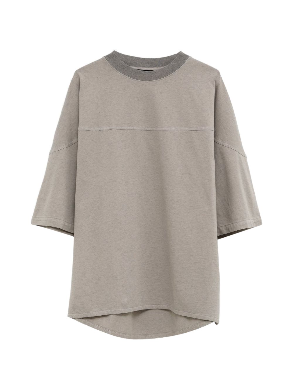 JACQUEMUS T-shirt Atelier grigio in cotone con stampa