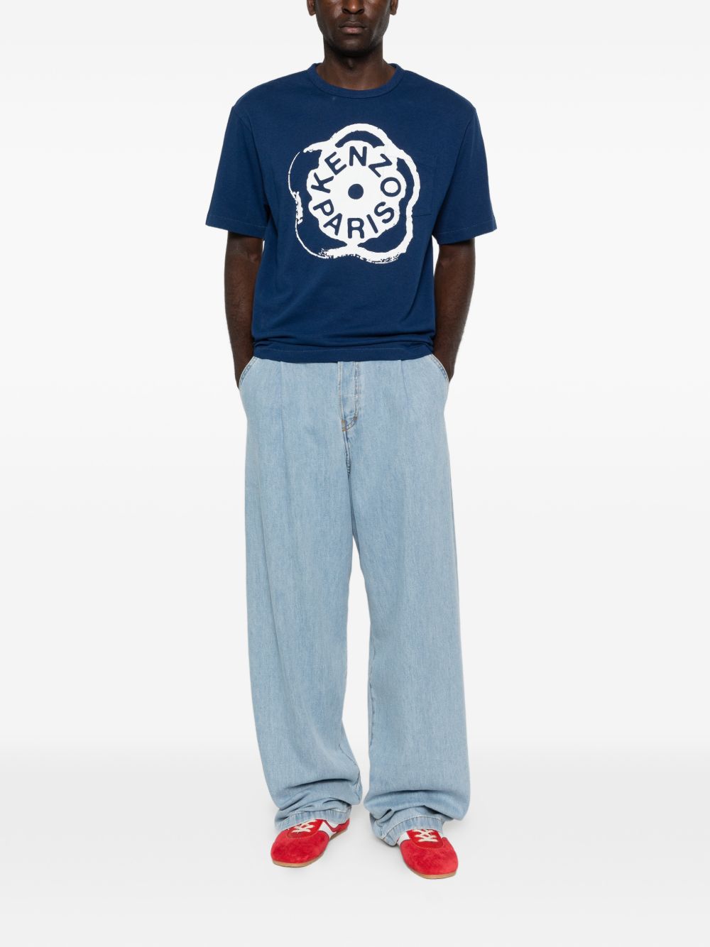 KENZO T-shirt Boke Flower 2.0 con taschino e stampa floreale