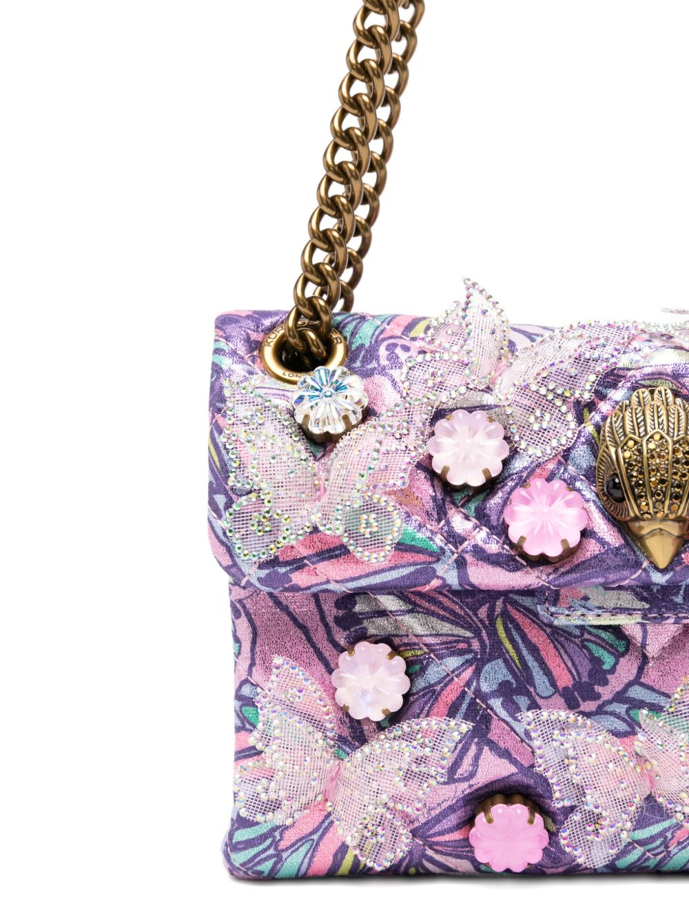 KURT GEIGER Borsa a tracolla Kensington Butterfly trapuntata con stampa