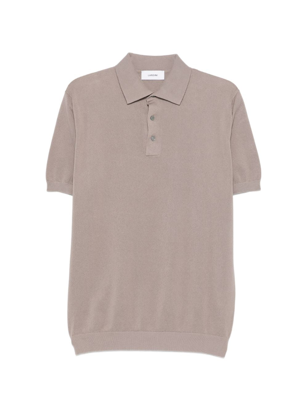 LARDINI Polo in cotone beige maniche corte con colletto a polo