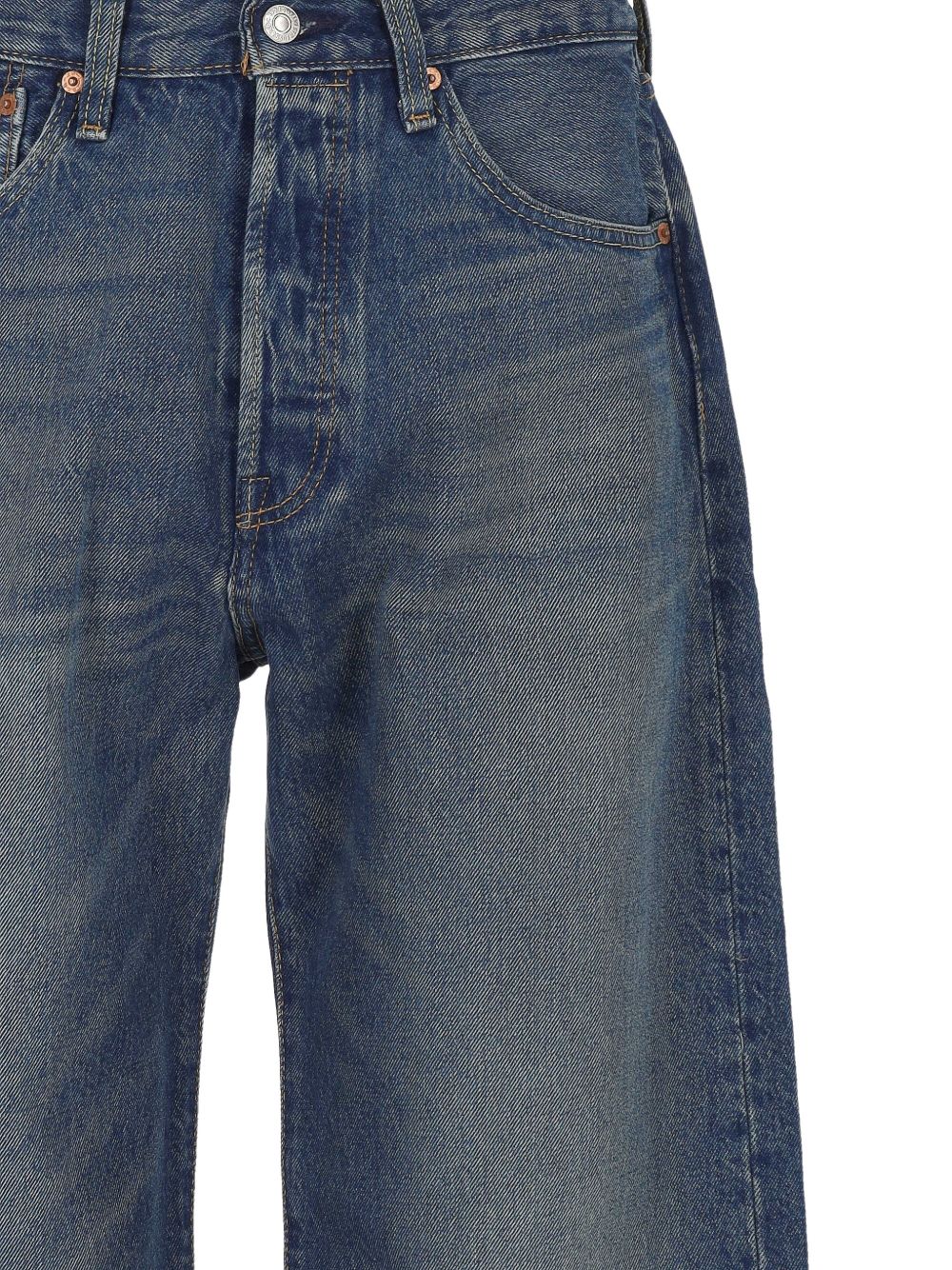 LEVIS Jeans 501 blu effetto wash