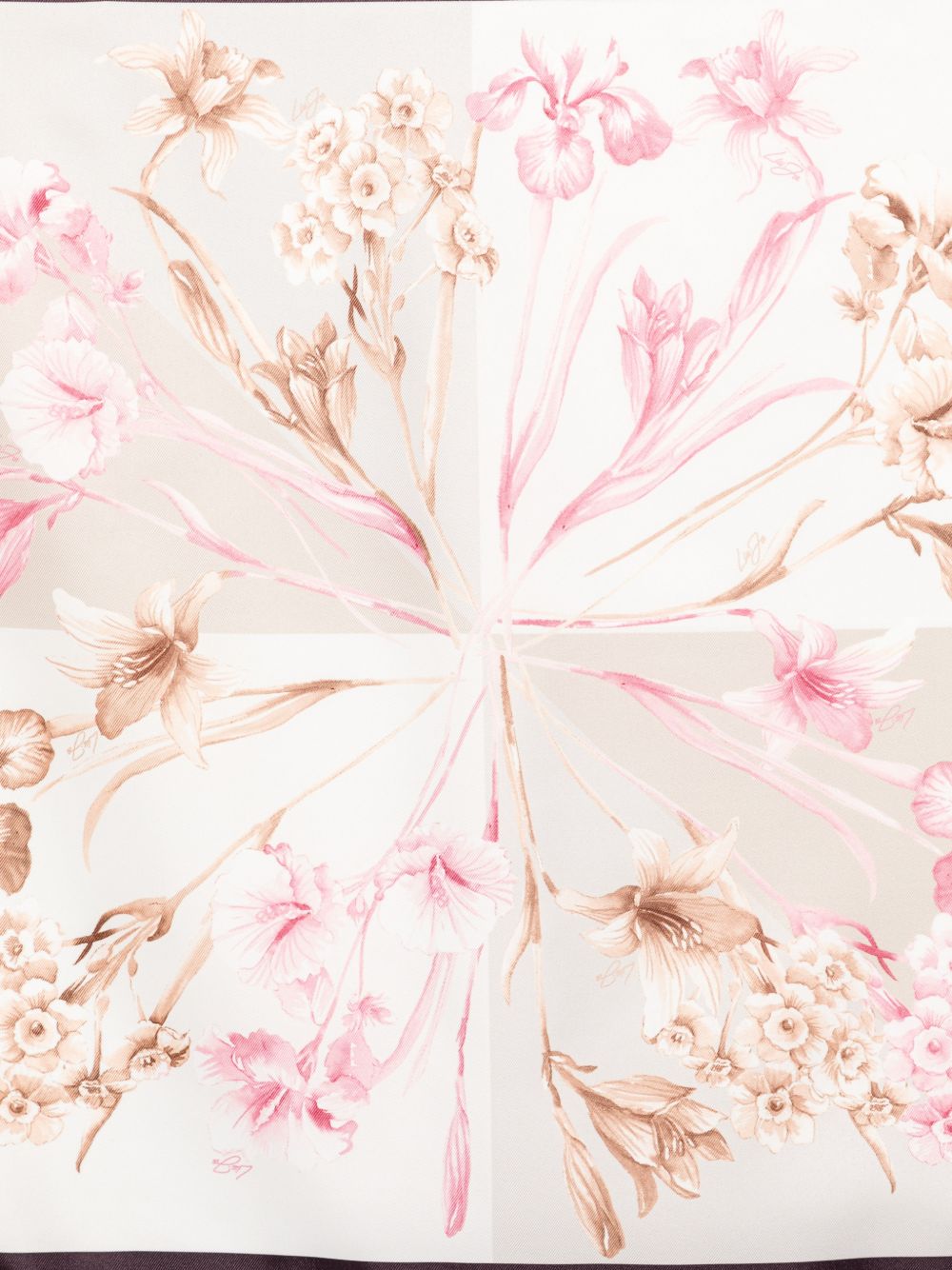 LIUJO Elegante foulard rosa con stampa floreale
