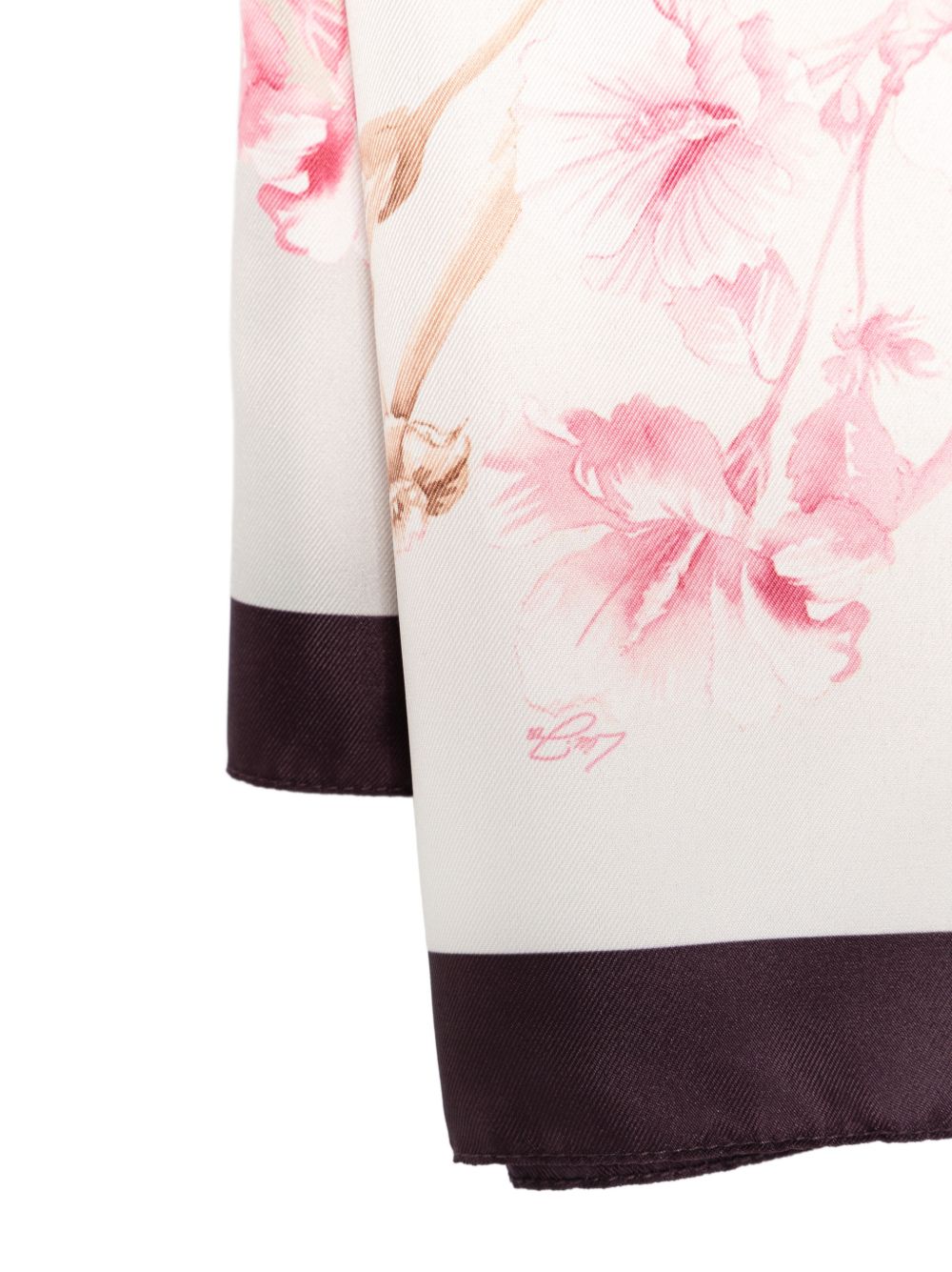 LIUJO Elegante foulard rosa con stampa floreale
