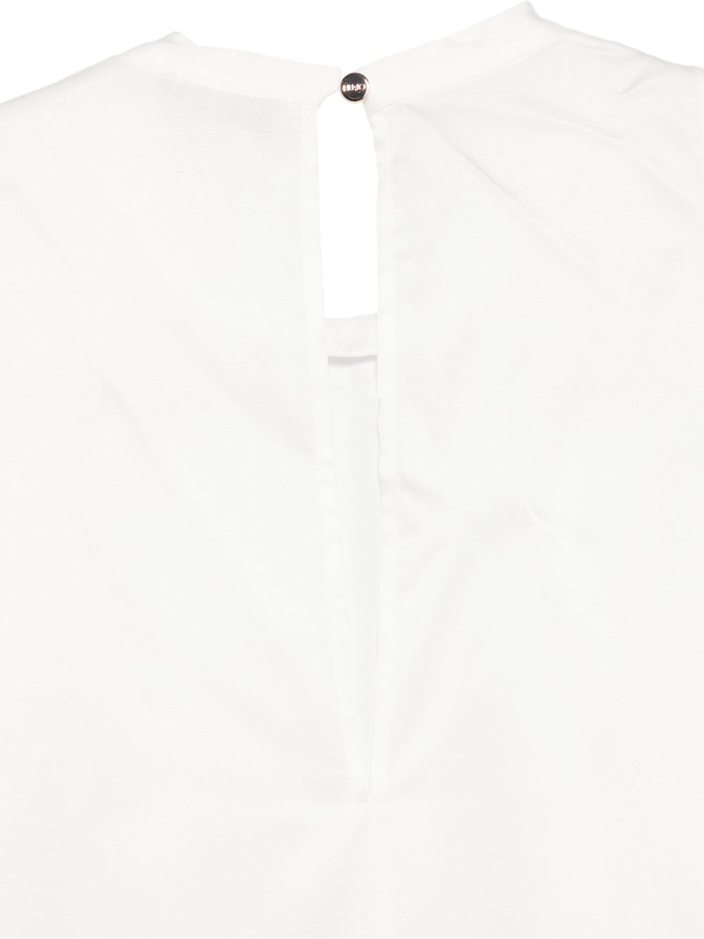 LIUJO Top bianco asimmetrico senza maniche