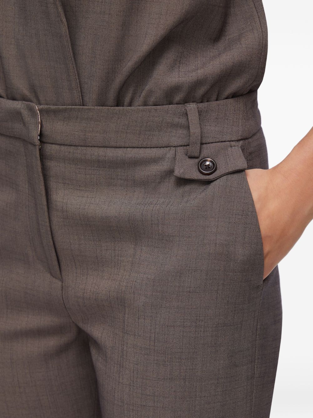 LIUJO Pantaloni eleganti marroni a gamba dritta