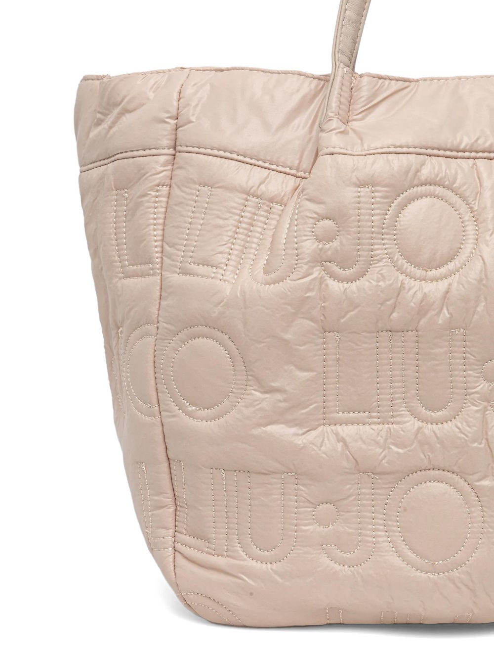 LIUJO Borsa shopping beige trapuntata