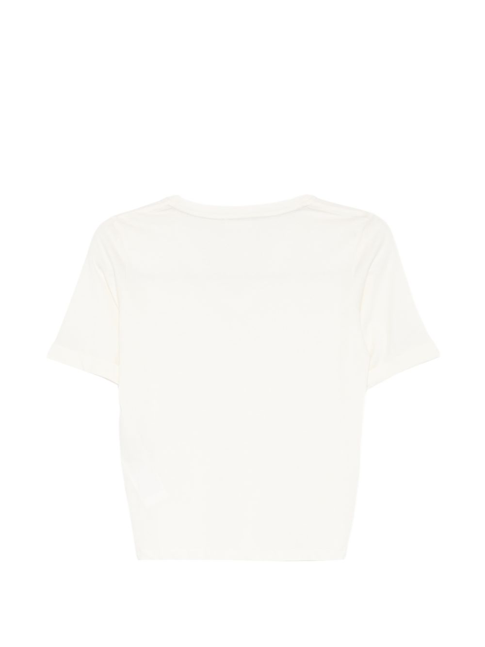 LIUJO T-shirt a maniche corte in cotone bianco con strass