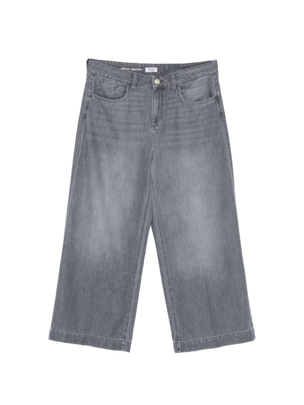 LIUJO Jeans grigio a gamba larga