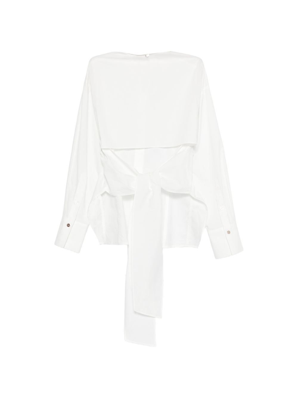 LIUJO Camicia con fiocco bianca