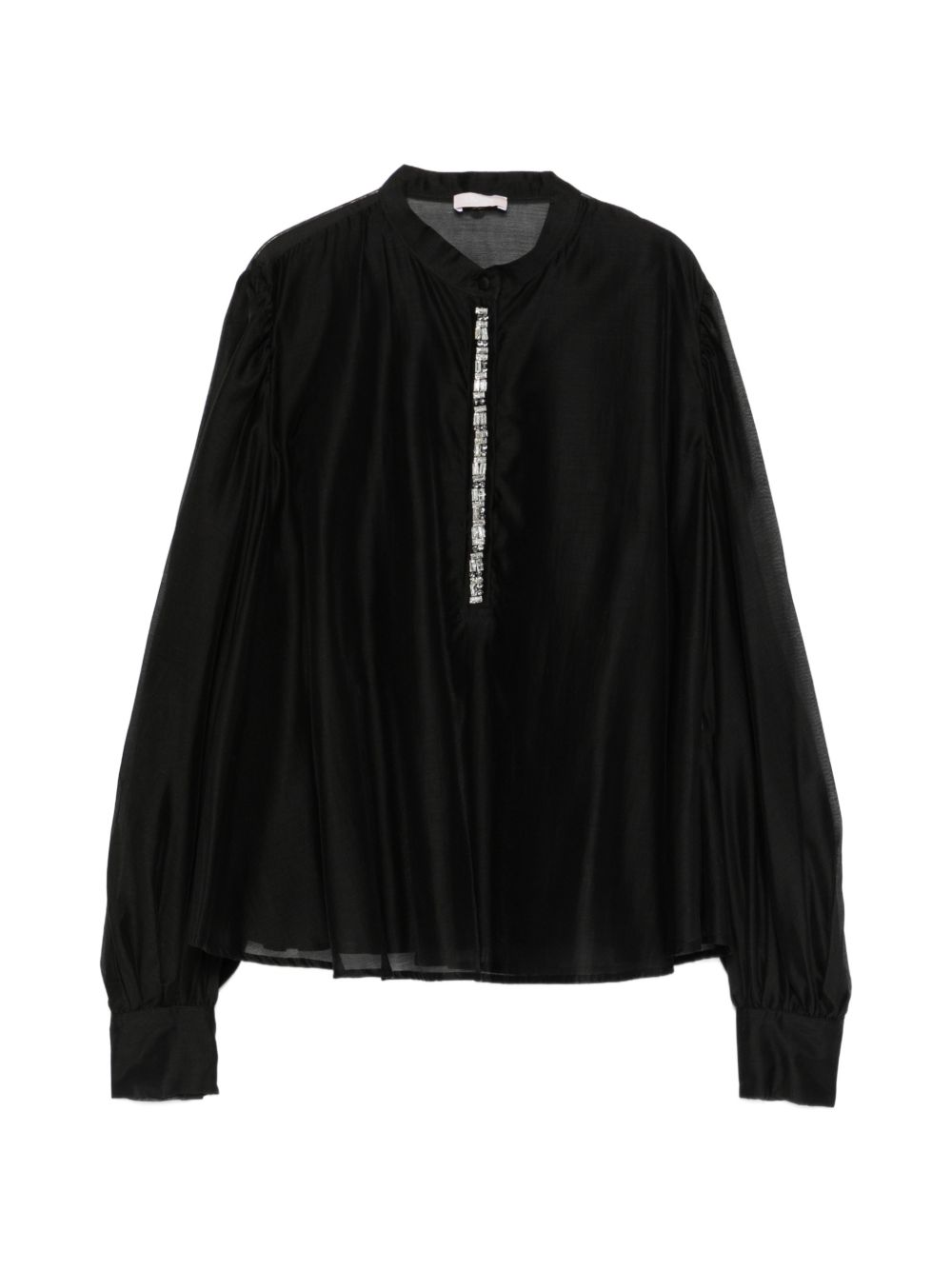 LIUJO Blusa impreziosita con strass nera