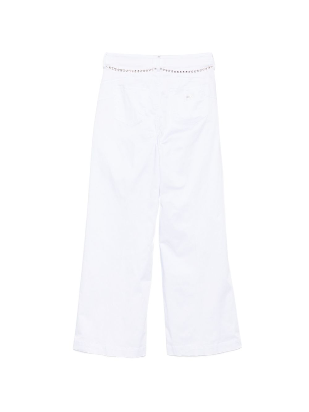 LIUJO Pantaloni con catenina in vita bianchi