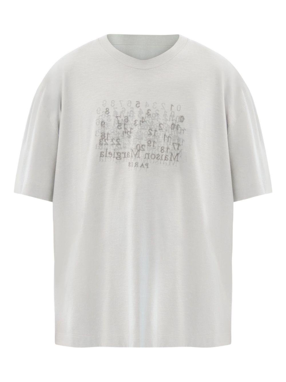 MAISON MARGIELA T-shirt in cotone grigio con stampa