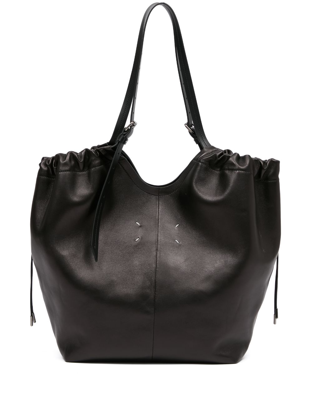 MAISON MARGIELA Borsa tote nera con coulisse