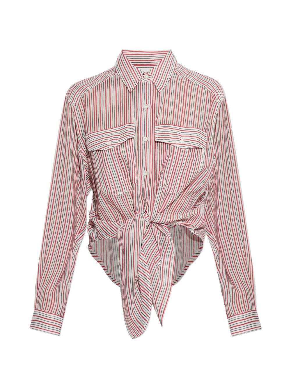 MARANT ETOILE Camicia a righe multicolore con fiocco