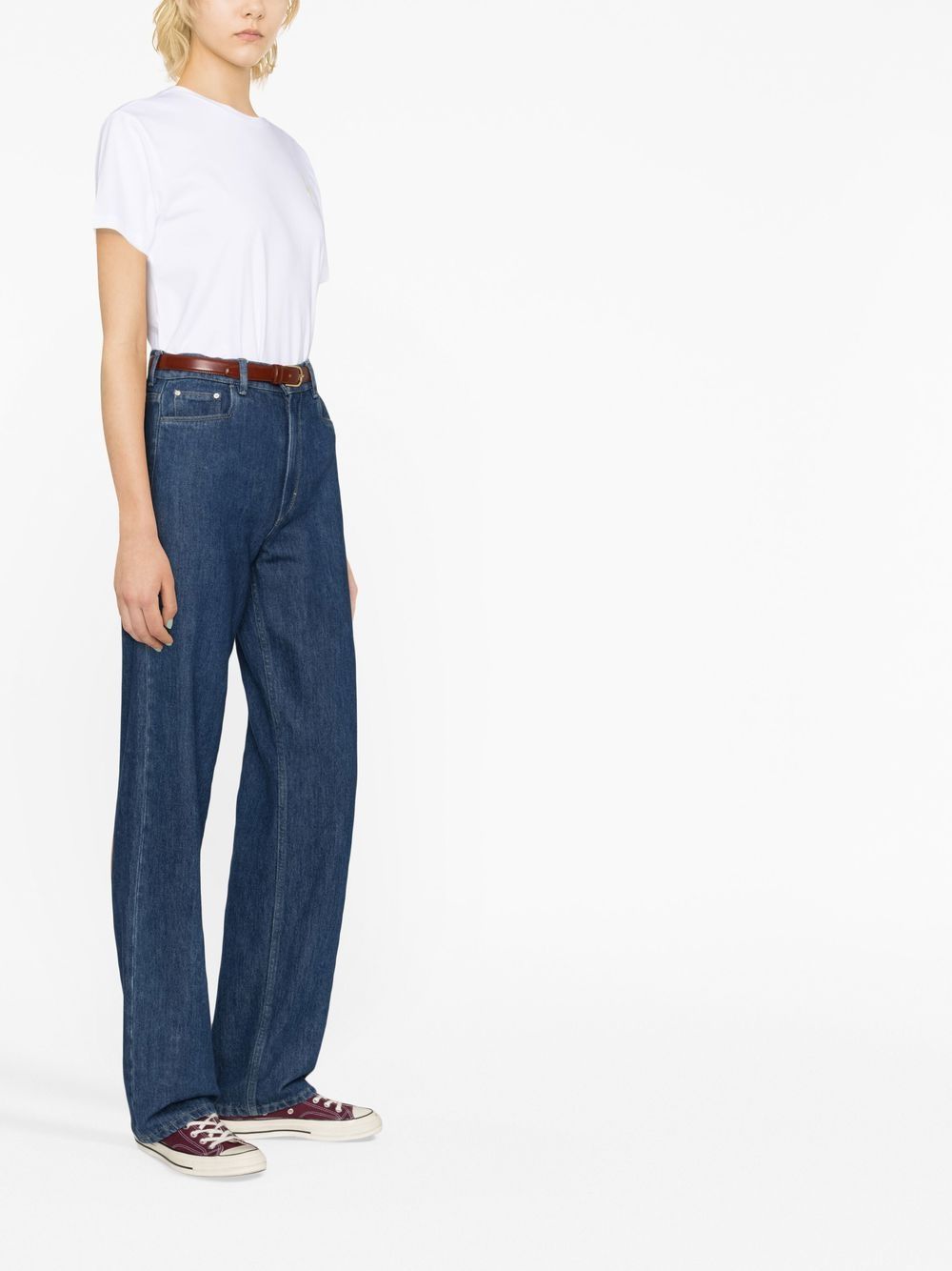 MARANT ETOILE T-shirt bianca slim a maniche corte