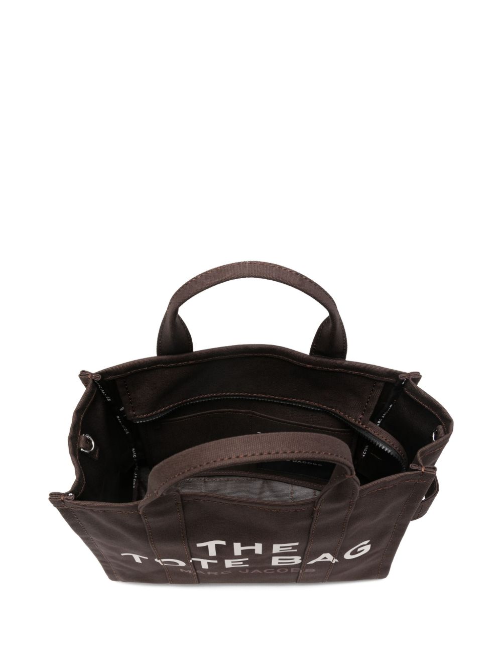 MARC JACOBS Borsa a mano media 'The Tote' in cotone marrone