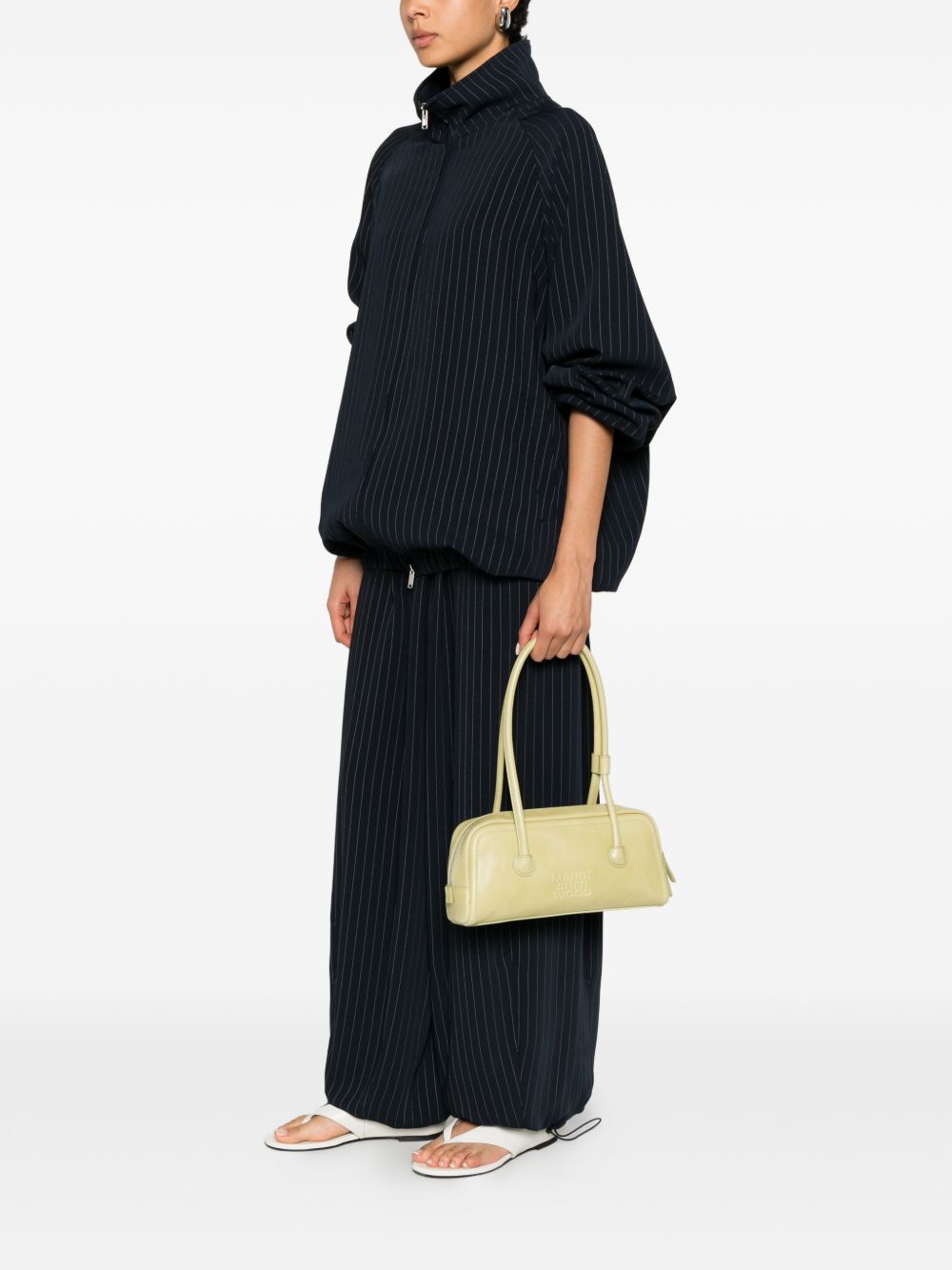 MARGESHERWOOD Borsa a spalla Soft Baguette verde chiaro