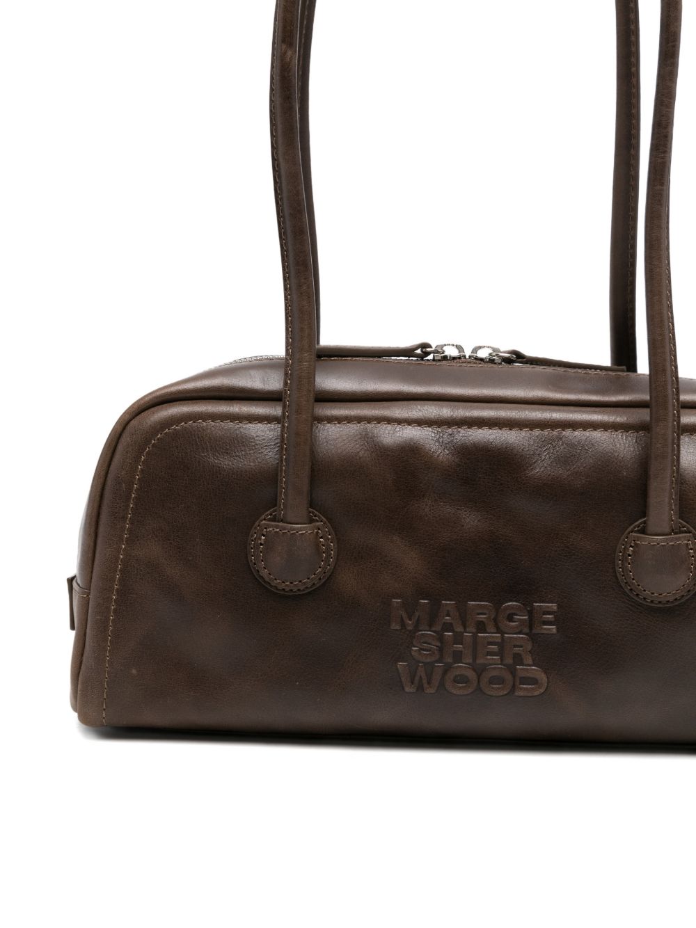 MARGESHERWOOD Borsa a spalla Soft Baguette marrone scuro