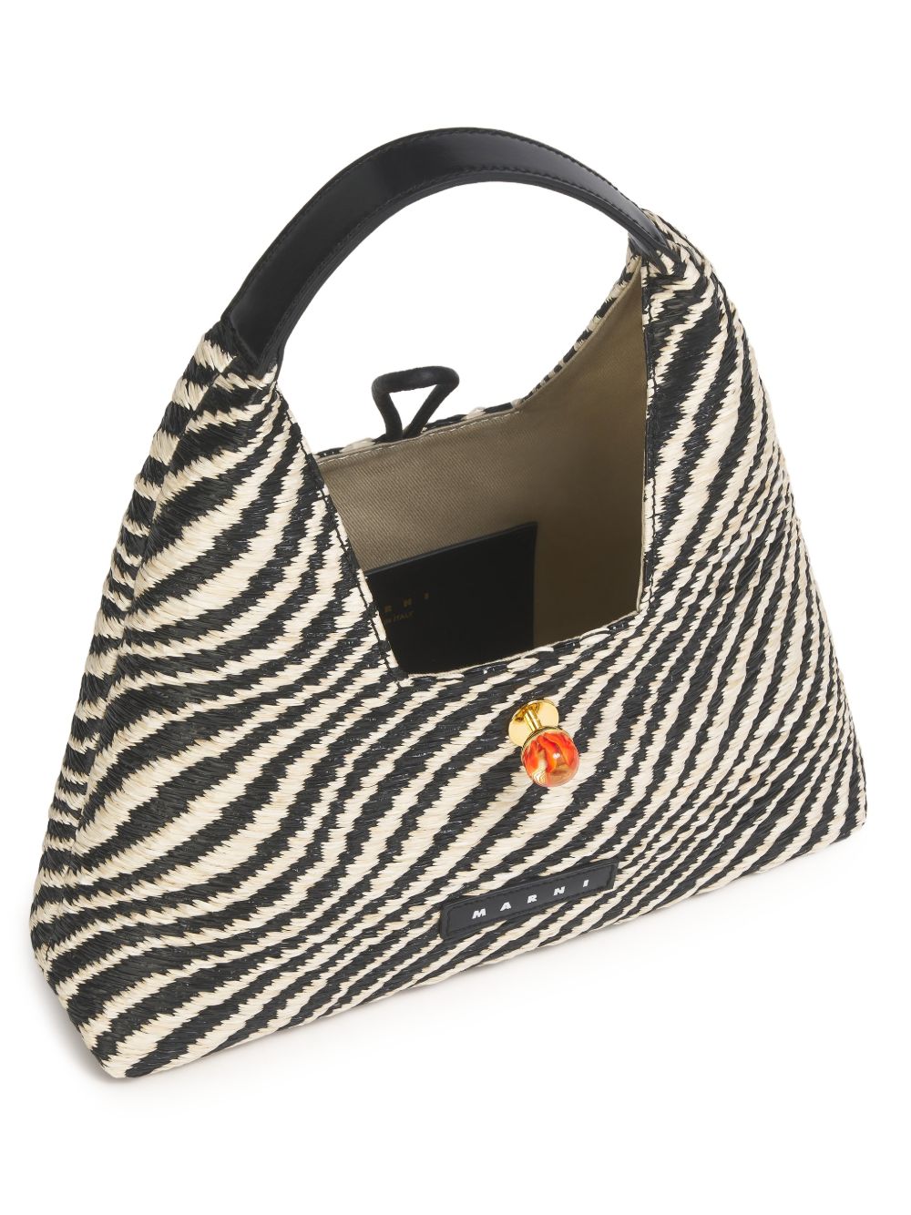 MARNI Borsa motivo zebrato con logo