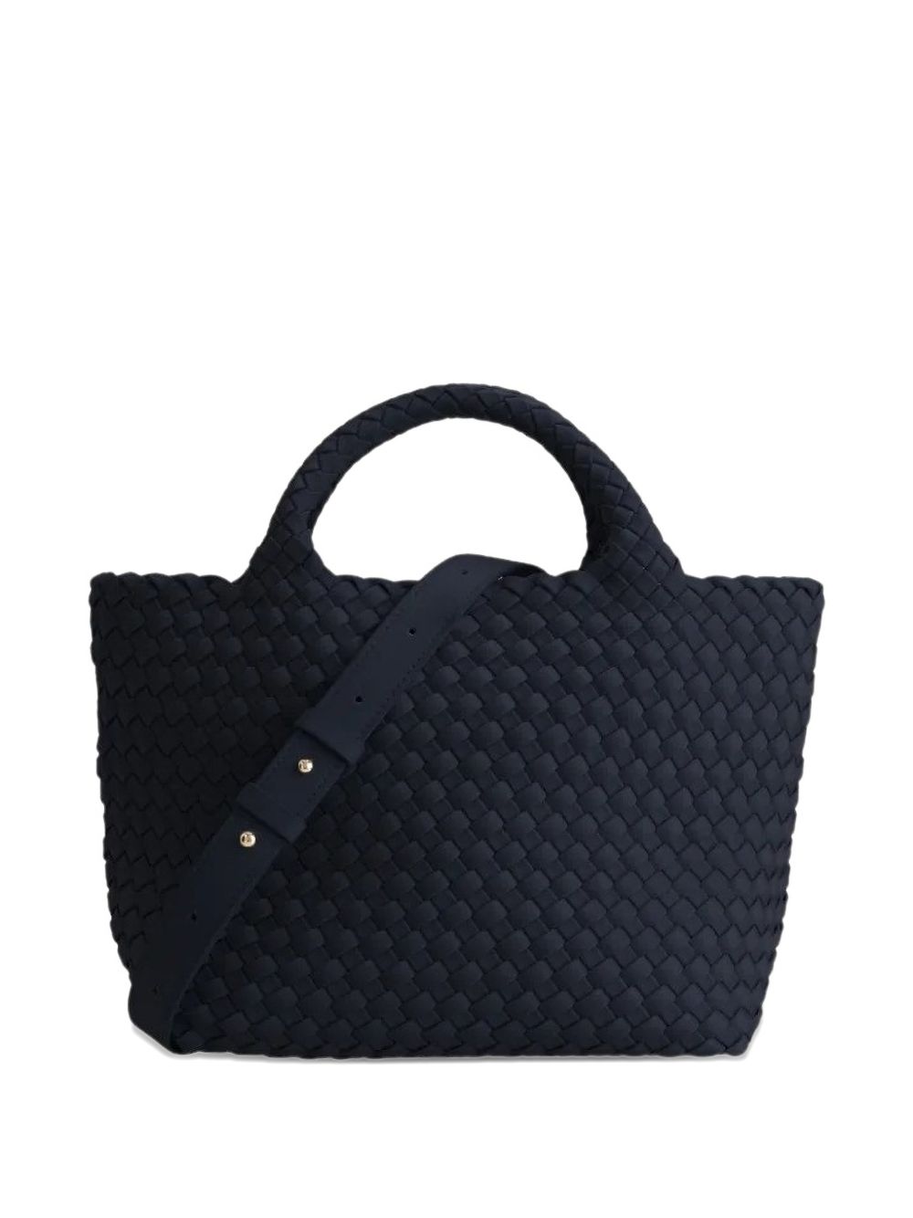 MARREA Borsa a mano nera con texture intrecciato