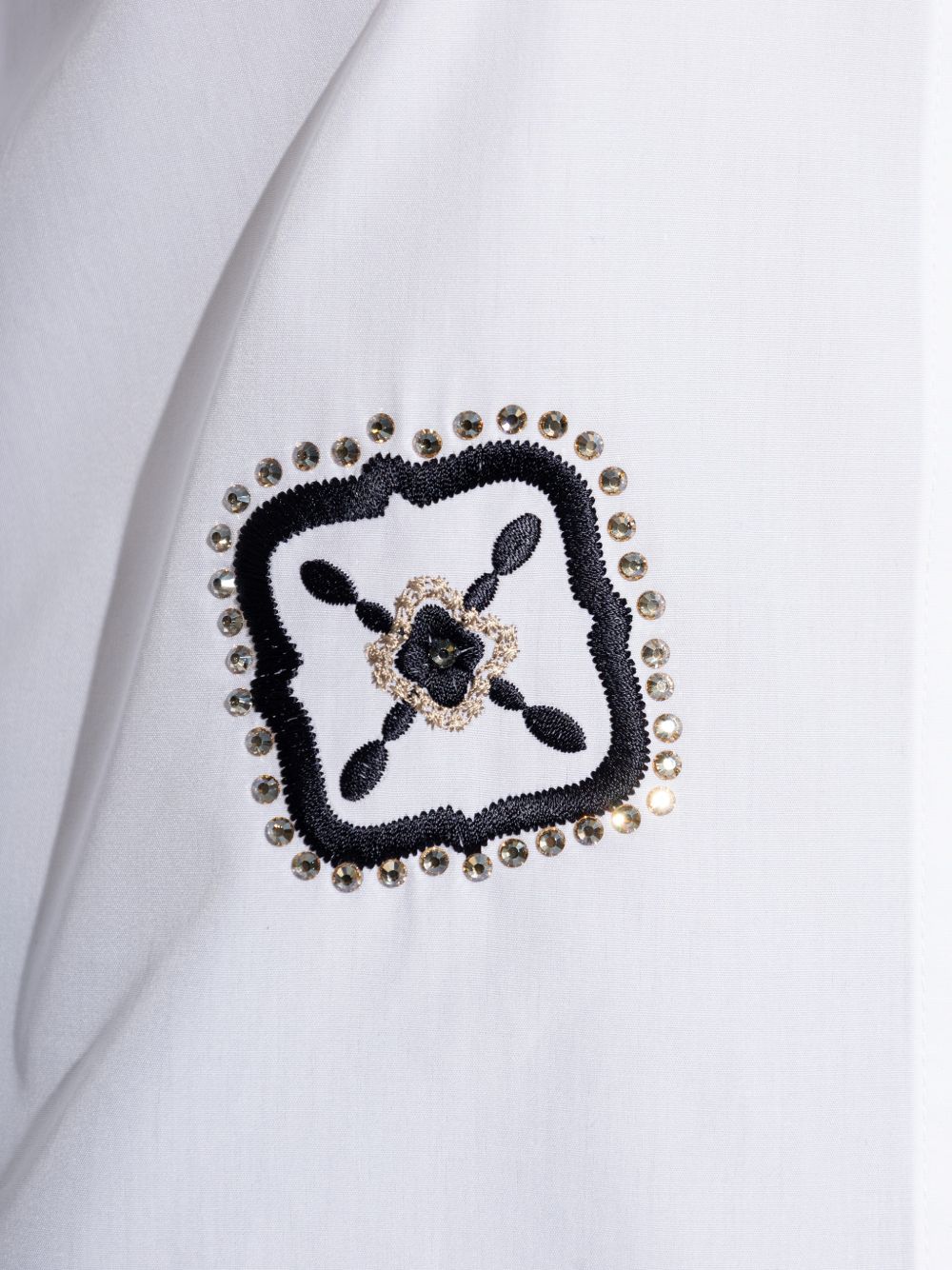 MAX MARA Camicia Shock in cotone bianco con disegni