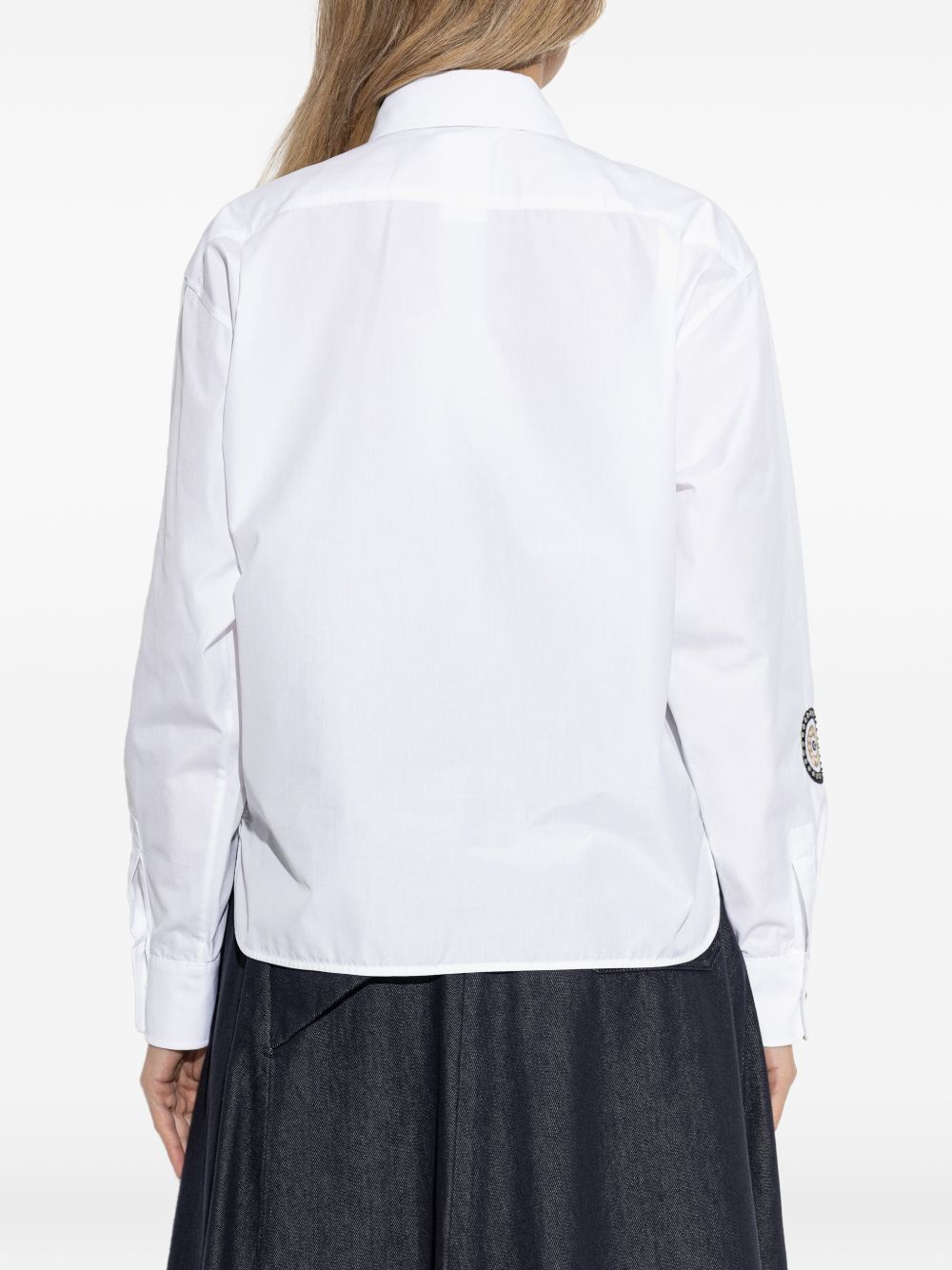 MAX MARA Camicia Shock in cotone bianco con disegni