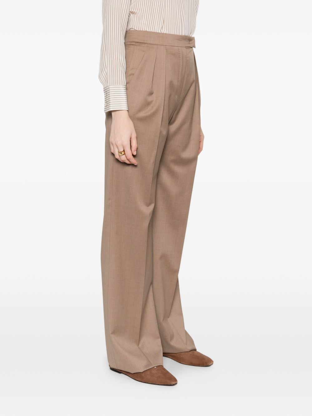 MAX MARA Pantaloni a palazzo marroni chiaro