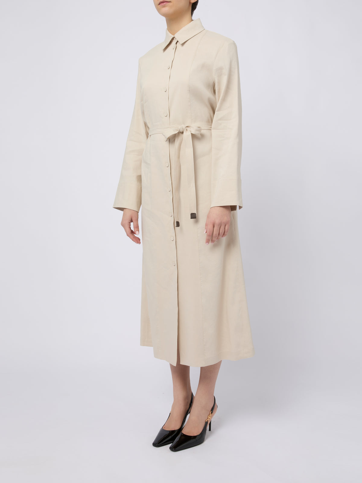 MAX MARA Abito midi Nordica con cintura in vita