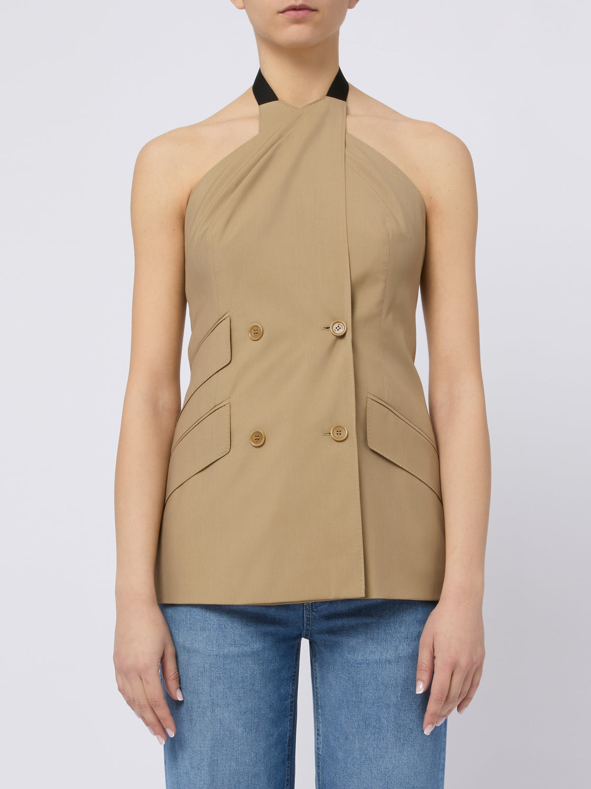 MAX MARA Gilet doppiopetto Nuraghe beige