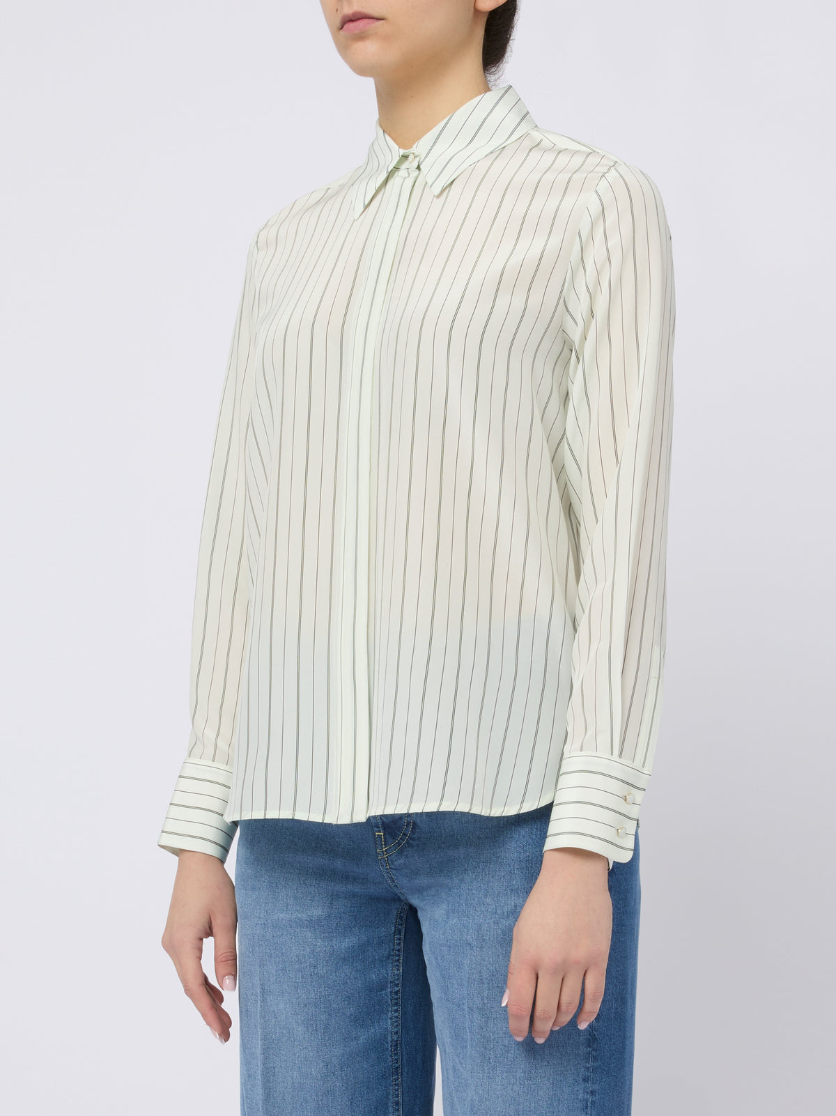 MAX MARA STUDIO Camicia Flirt a righe verdi