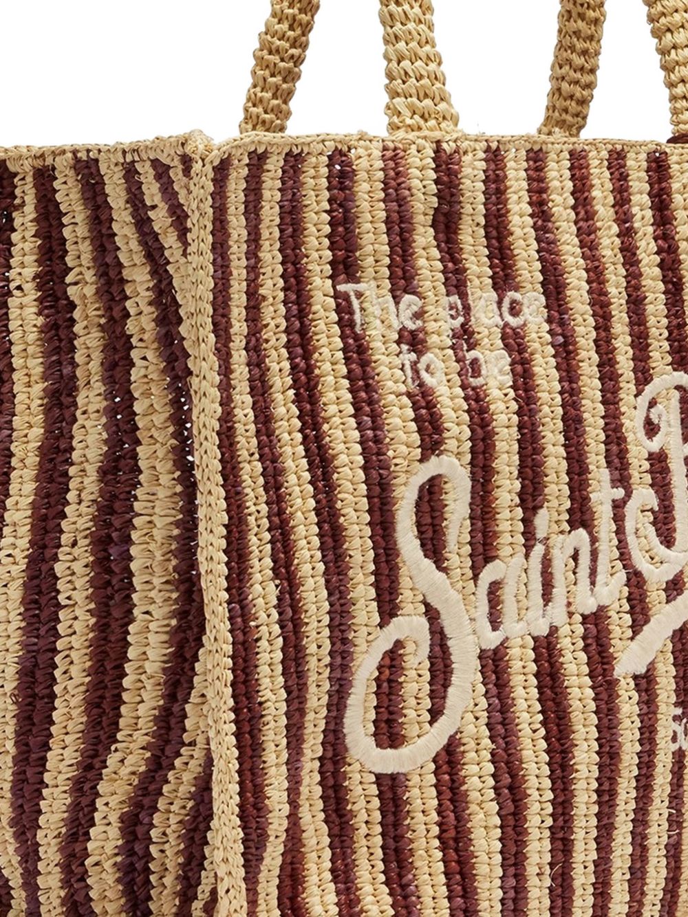 MC2 SAINT BARTH Borsa Colette in rafia a righe