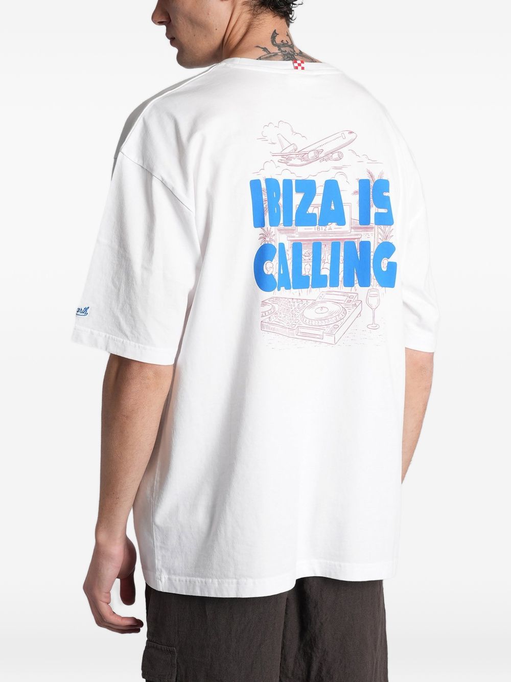 MC2 SAINT BARTH T-shirt Delmar in cotone bianco con stampa