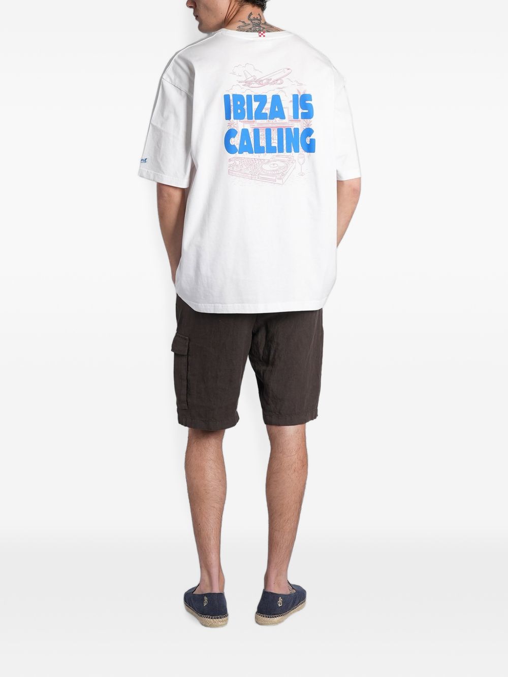 MC2 SAINT BARTH T-shirt Delmar in cotone bianco con stampa