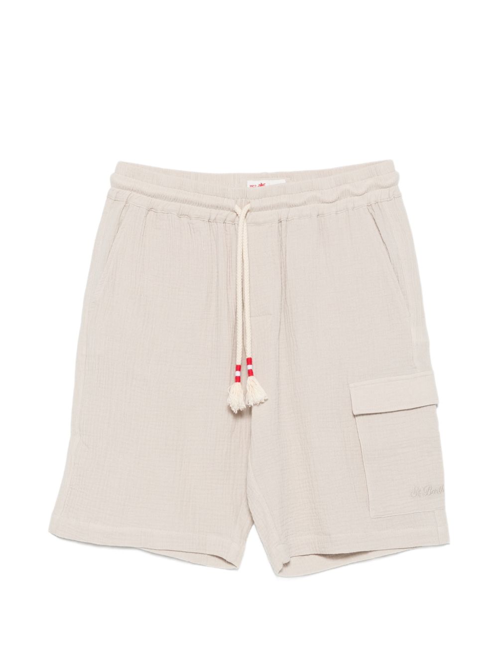 MC2 SAINT BARTH Bermuda Marseille in lino beige morbidi con coulisse