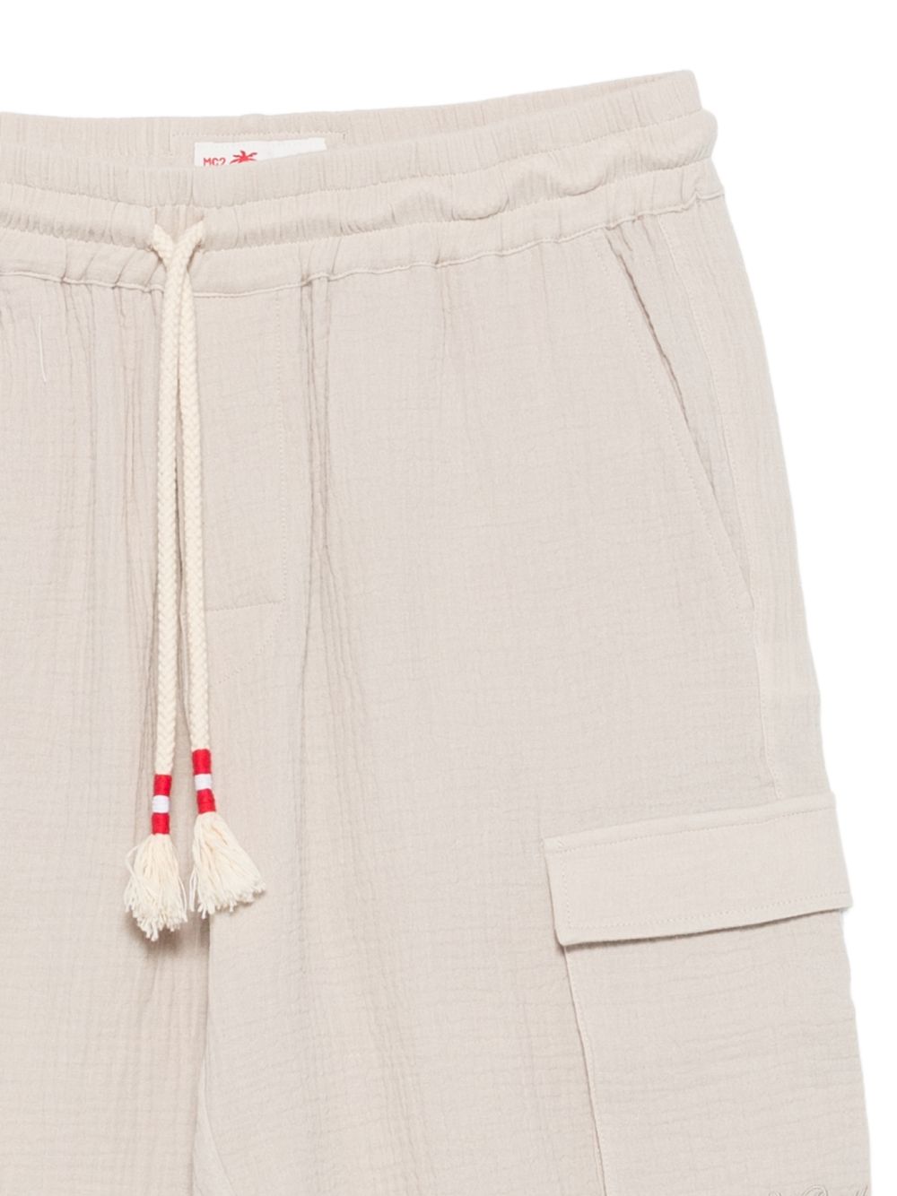 MC2 SAINT BARTH Bermuda Marseille in lino beige morbidi con coulisse