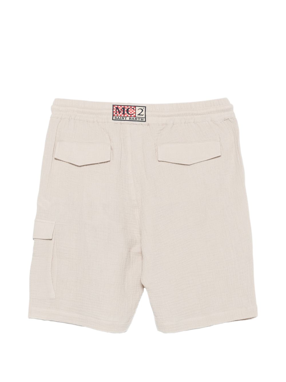 MC2 SAINT BARTH Bermuda Marseille in lino beige morbidi con coulisse
