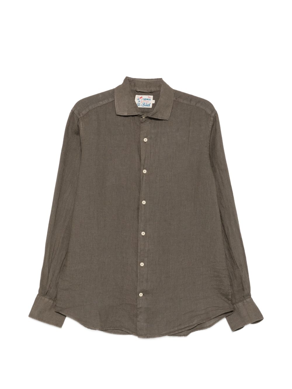 MC2 SAINT BARTH Camicia in lino verde scuro