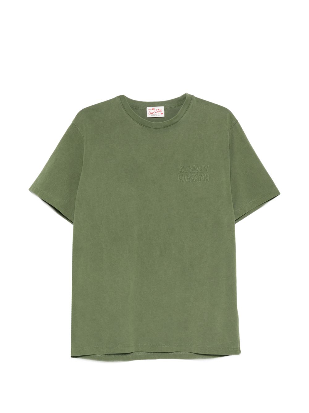 MC2 SAINT BARTH T-shirt Portofino in cotone verde muschio con logo