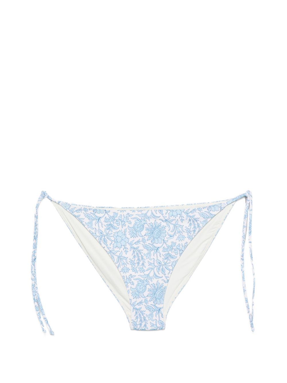 MC2 SAINT BARTH Slip costume mare Virgo bianco con stampa floreale