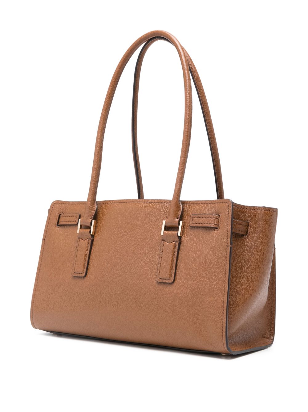 MICHAEL KORS Borsa shopping marrone con lucchetto