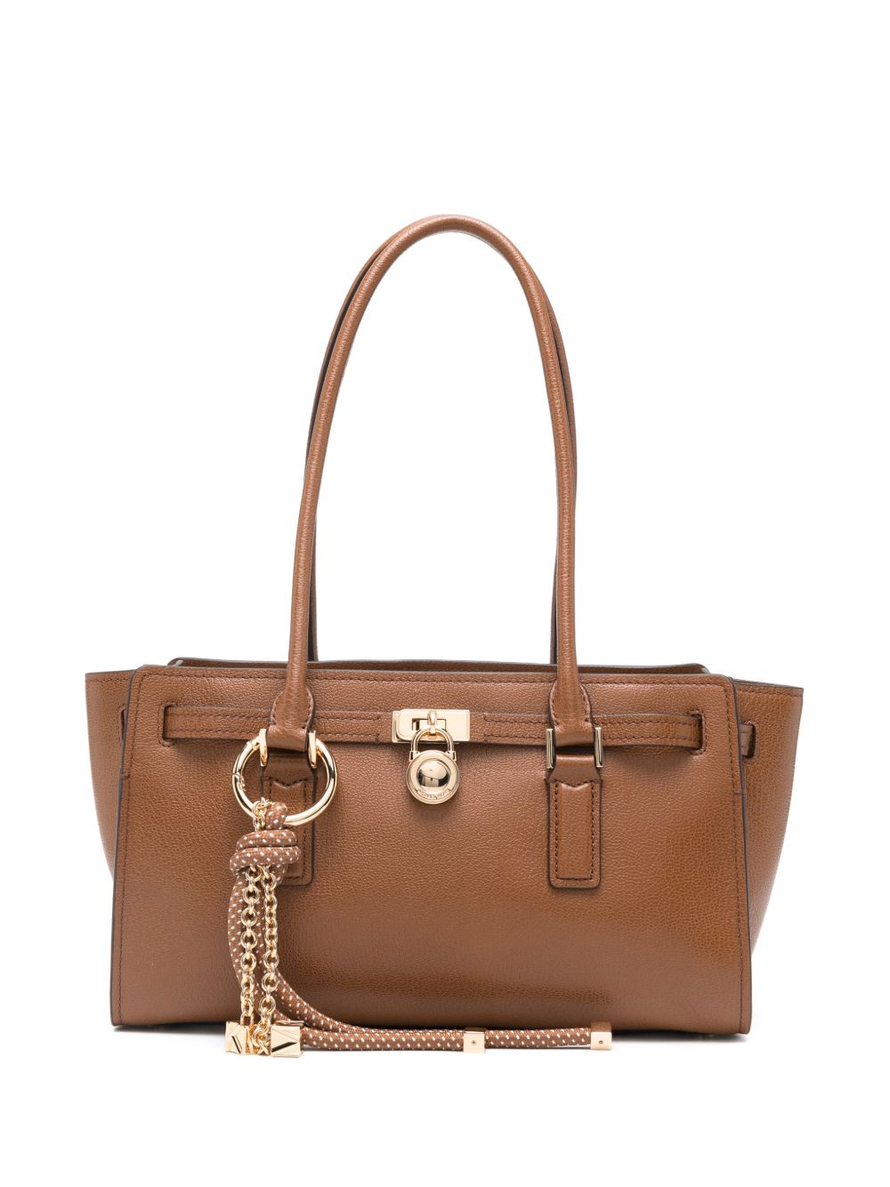 MICHAEL KORS Borsa shopping marrone con lucchetto