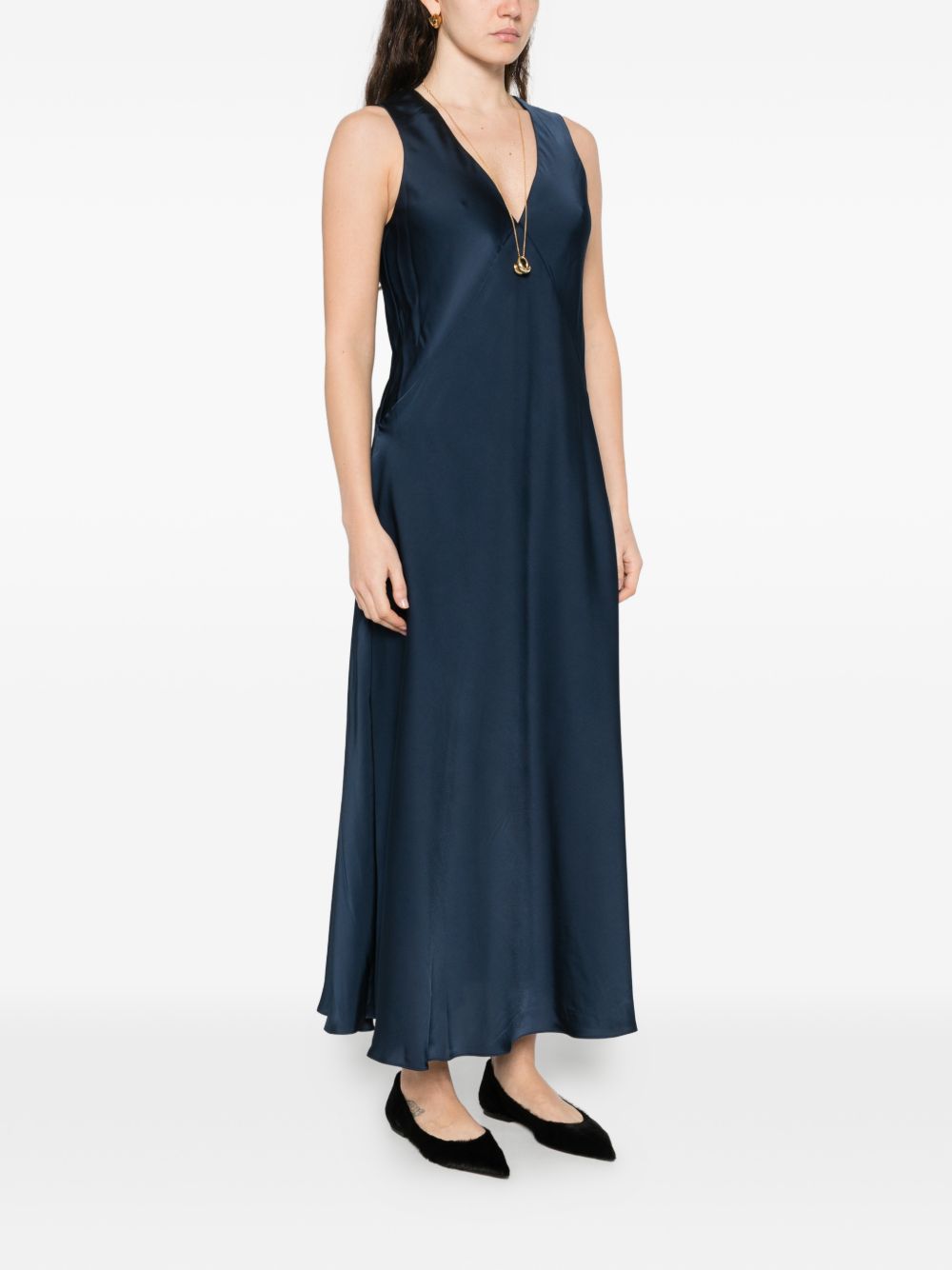 MICHAEL KORS Abito lungo blu petrolio