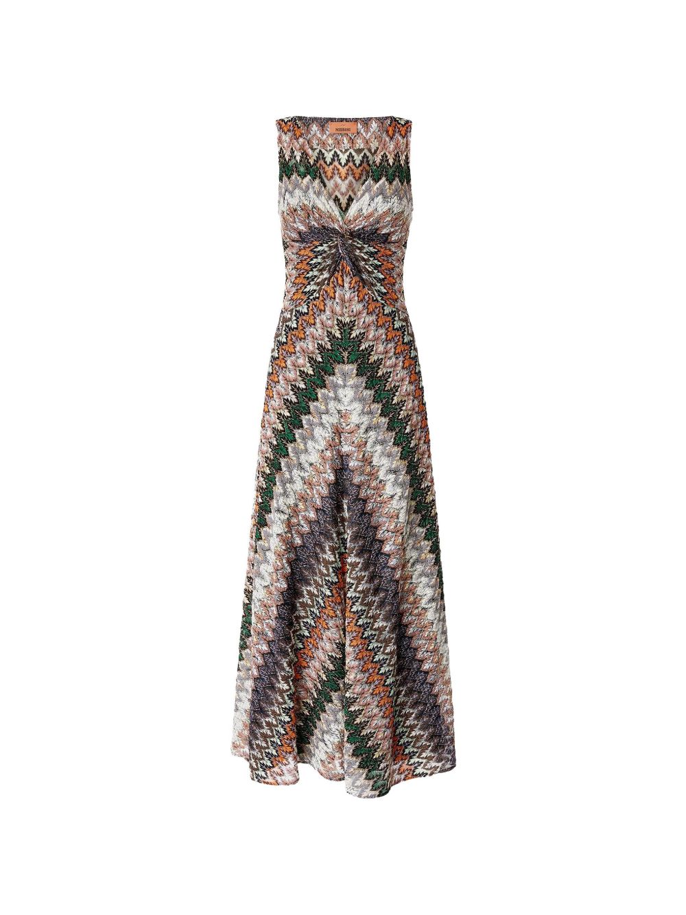 MISSONI Abito lungo multicolore con scollo a V