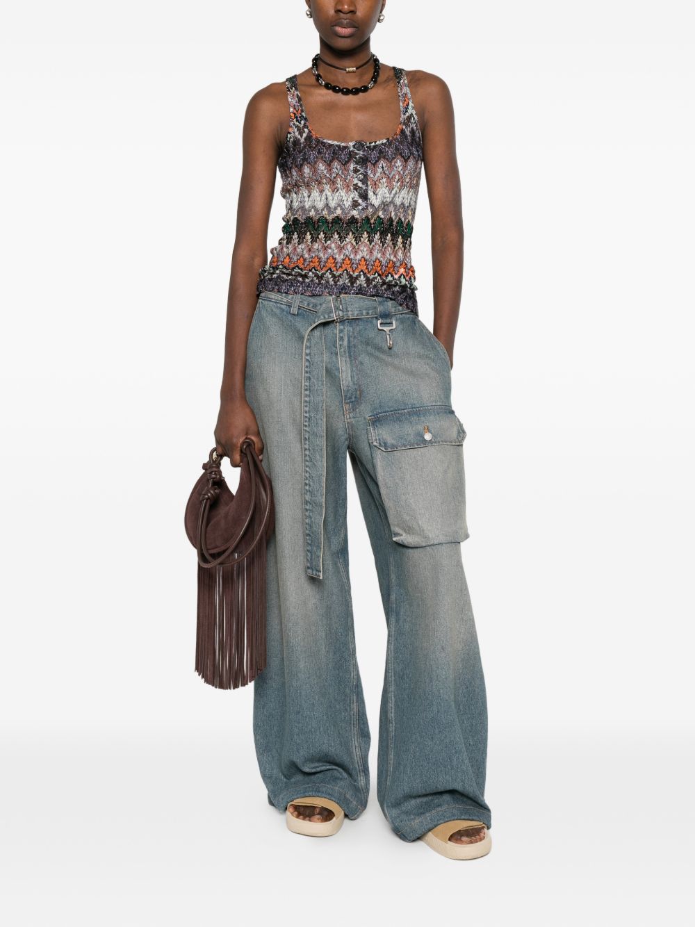 MISSONI Top multicolore senza maniche