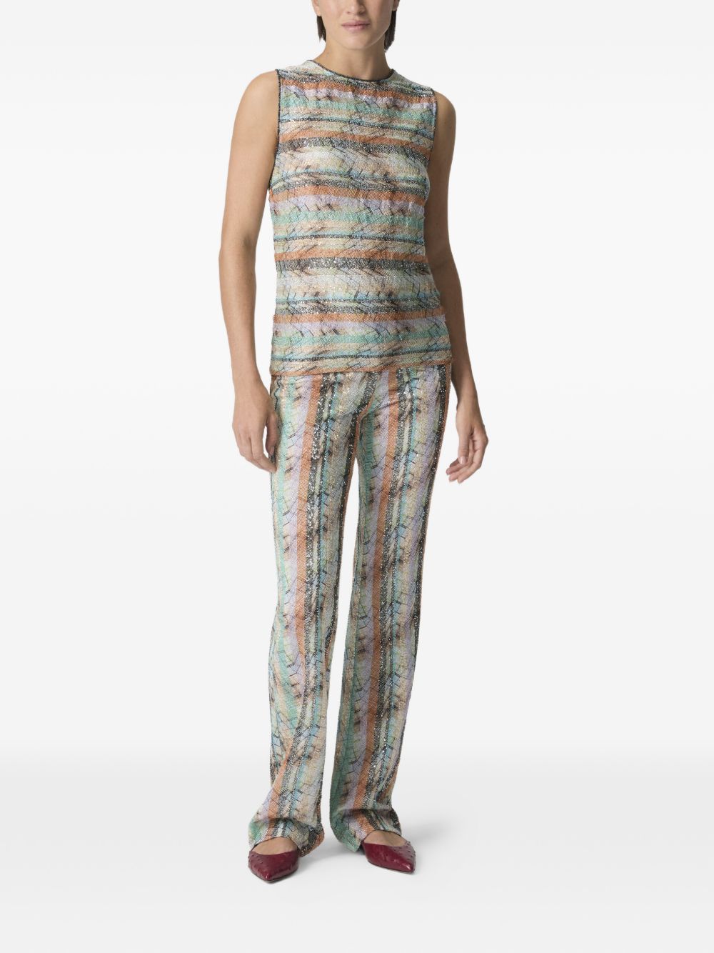 MISSONI Top a righe multicolore